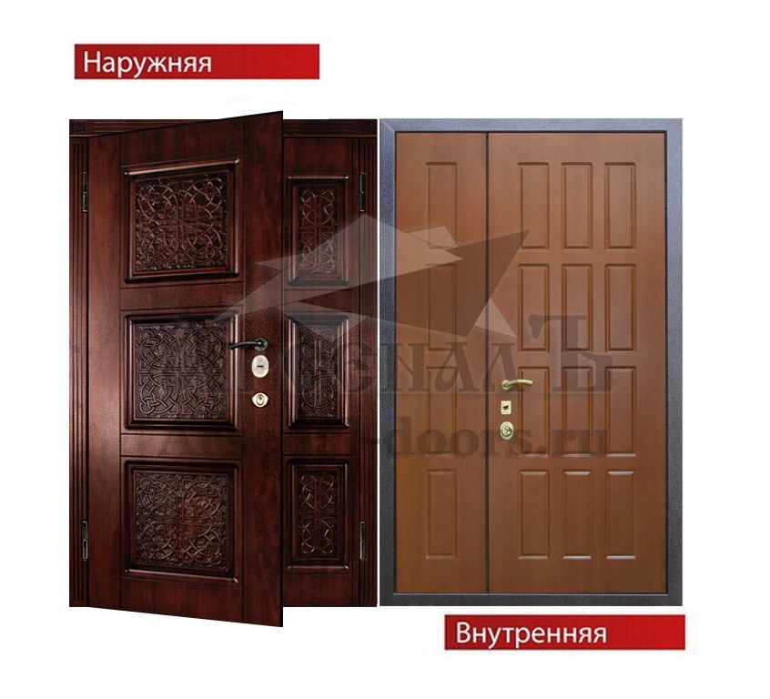 Стальная парадная дверь ВИНОРИТ - МДФ шпон