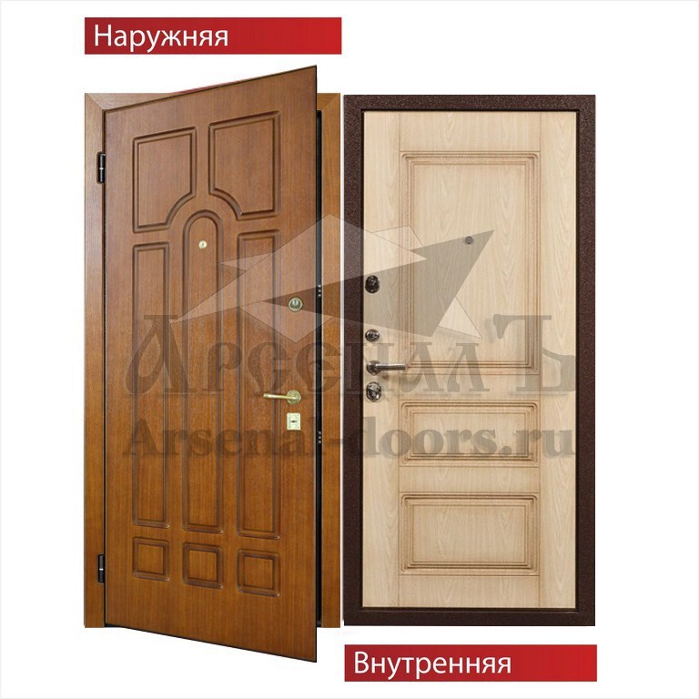 Металлическая дверь в квартиру и офис МДФ шпон с 2х сторон