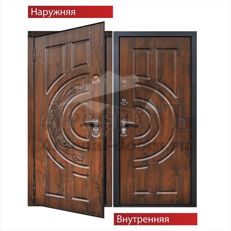 Стальная дверь на дачу ВИНОРИТ с двух сторон