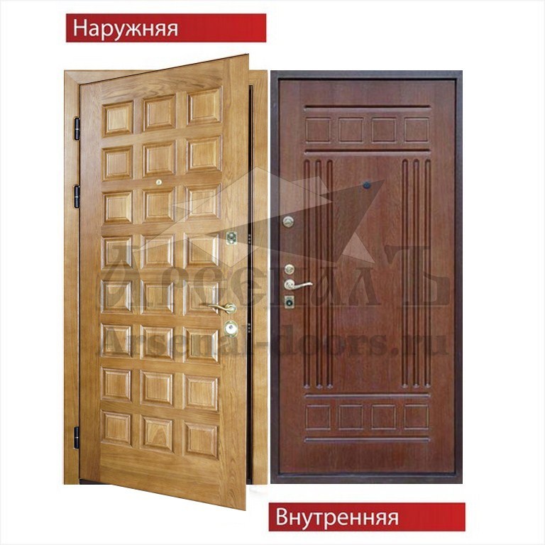 Металлическая дверь Массив - МДФ шпон